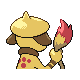 Smeargle - Diamond Pearl (Back View (Shiny))