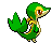 Snivy - Black White Animated (Back View)
