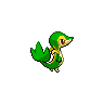 Snivy - Black White (Back View)