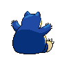 Snorlax - Black White (Back View (Shiny))