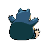 Snorlax - Black White (Back View)