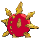 Solrock - Platinum (Back View (Shiny))