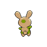 Spinda - Black White (Back View (Shiny))