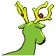 Stantler - Diamond Pearl (Back View (Shiny))