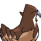 Staraptor - HeartGold SoulSilver (Back View (Shiny))