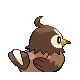 Starly - HeartGold SoulSilver (Back View (Shiny))