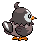 Starly - Black 2 White 2 Black White Animated (Back View)
