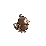 Starly - Black White (Back View (Shiny))