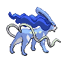 Suicune - Black White (Back View (Shiny))
