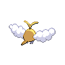 Swablu - Black White (Back View (Shiny))
