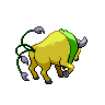 Tauros - Black White (Back View (Shiny))