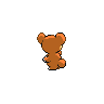 Teddiursa - Black White (Back View)