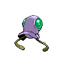 Tentacool - Black White (Back View (Shiny))