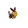 Tepig - Black White (Back View (Shiny))