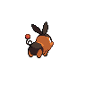 Tepig - Black White (Back View)