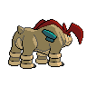 Terrakion - Black White (Back View (Shiny))