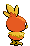 Torchic - Black 2 White 2 Black White Animated (Back View)