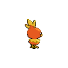 Torchic - Black White (Back View)
