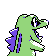 Totodile - Crystal (Back View (Shiny))
