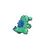 Totodile - Black White (Back View (Shiny))