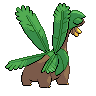 Tropius - Black White (Back View)