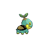 Turtwig - Black White (Back View (Shiny))