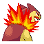 Typhlosion - Emerald (Back View (Shiny))