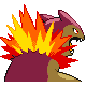 Typhlosion - Diamond Pearl (Back View (Shiny))