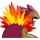 Typhlosion - HeartGold SoulSilver (Back View (Shiny))