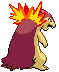 Typhlosion - Black 2 White 2 Black White Animated (Back View (Shiny))