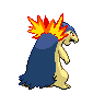 Typhlosion - Black White (Back View)
