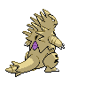 Tyranitar - Black White (Back View (Shiny))
