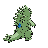 Tyranitar - Black White (Back View)