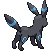 Umbreon - Black 2 White 2 Black White Animated (Back View (Shiny))