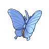 Venomoth - Black White (Back View (Shiny))