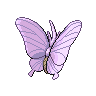 Venomoth - Black White (Back View)