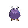 Venonat - Black White (Back View (Shiny))