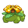 Venusaur - Black White (Back View (Shiny))