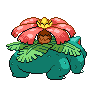 Venusaur - Black White (Back View)
