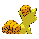 Vulpix - Diamond Pearl (Back View (Shiny))