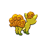 Vulpix - Black White (Back View (Shiny))