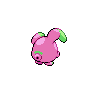 Whismur - Black White (Back View (Shiny))