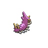 Wurmple - Black White (Back View (Shiny))