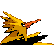 Zapdos - HeartGold SoulSilver (Back View (Shiny))