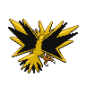 Zapdos - Black White (Back View)