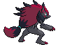 Zoroark - Black 2 White 2 Black White Animated (Back View)