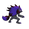 Zoroark - Black White (Back View (Shiny))